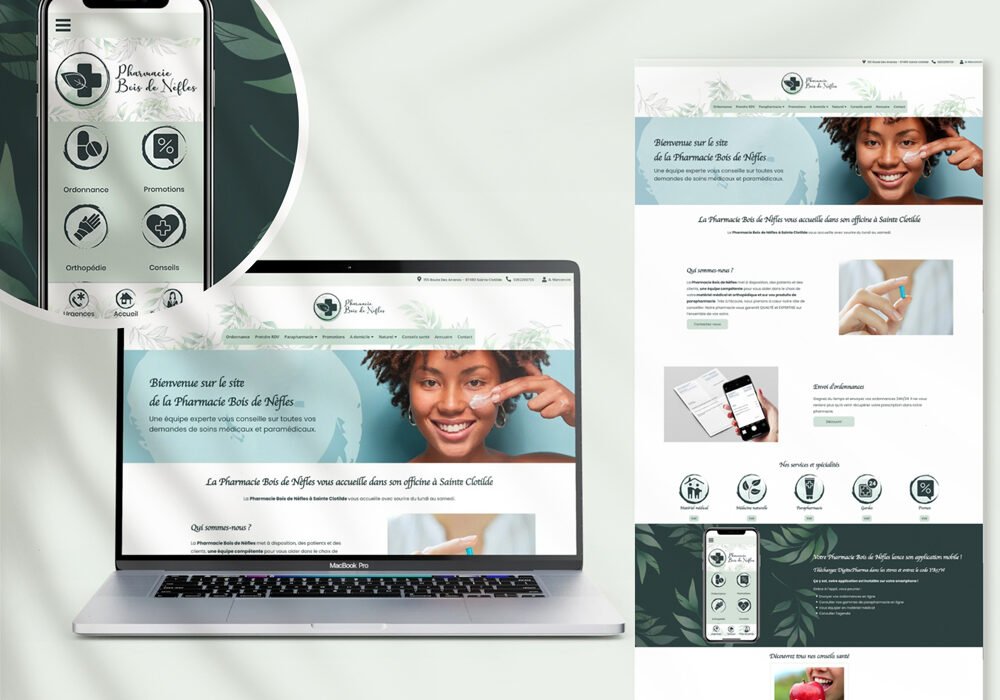 Design application mobile et site internet pharmacie